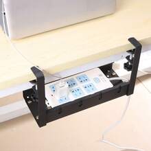 No Drill Cable Tray With Clamp Under Desk Cable Management Tray Wire Management - View 9