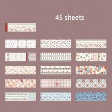 45pcs, Sticker Book, Floral Pattern Series Planner Material DIY Stickers, Vintage Floral Element Sticker Book, Exquisite Pattern Planner Material Stickers, Decorative Planner Scrapbook Aesthetic Sketchbook Creative Handmade DIY Collage Card Material, Office And School Supplies - one-size - View 15