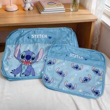 Miniso Set Tas Penyimpanan Perjalanan Disney Stitch 2 Buah, Pengatur Pakaian Ringan, Kotak Penyimpanan Tahan Air, Kantong Penyimpanan Kartun Lucu untuk Perjalanan & Rumah - View 1