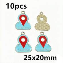 10pcs Outdoor Camping Series Enamel Pendants Tent Campfire Map Compass Charms DIY For Jewelry Making Accessories - Camping Series - View 12