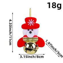 1pc Christmas Tree Christmas Decorations Christmas Tree Pendants Old Man Dolls Holding Bells Christmas Decorations Small Gifts Christmas Pendants - Star - View 10