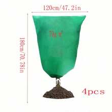 4pcs Heavy Duty Thickened Winter Plant Frost Protection Cover, Corded Temperature Lock, Wind Frost Snow Hail Protection, Multi-Use Reusable Garden Yard Balcony Fruit Tree Shrub Palm Fig Potted Plant Overwintering Protection Cover (Material 70g/M²) Thickened Version - Thickened Version - View 16
