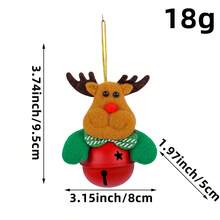 1pc Christmas Tree Christmas Decorations Christmas Tree Pendants Old Man Dolls Holding Bells Christmas Decorations Small Gifts Christmas Pendants - Star - View 5