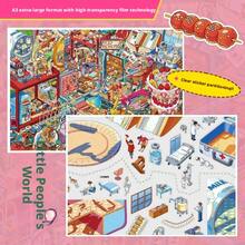 Senyou Creative Scene Stickers, Urban Life Series Extra Large Scene Stickers, Colorful City & Miniature People Creative Scene Art, DIY Handmade 3D Stress Relief Stereo Stickers - Super Large Version 10.0 Lilliput - View 3
