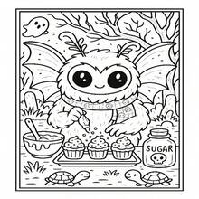 1 Adult Coloring Book Scary Mysterious Forest Adult Coloring Pages, Mythical Monster Illustrations, Halloween And Birthday Gift Suitable For Teens And Adults - Mystical Creature Forest - View 2
