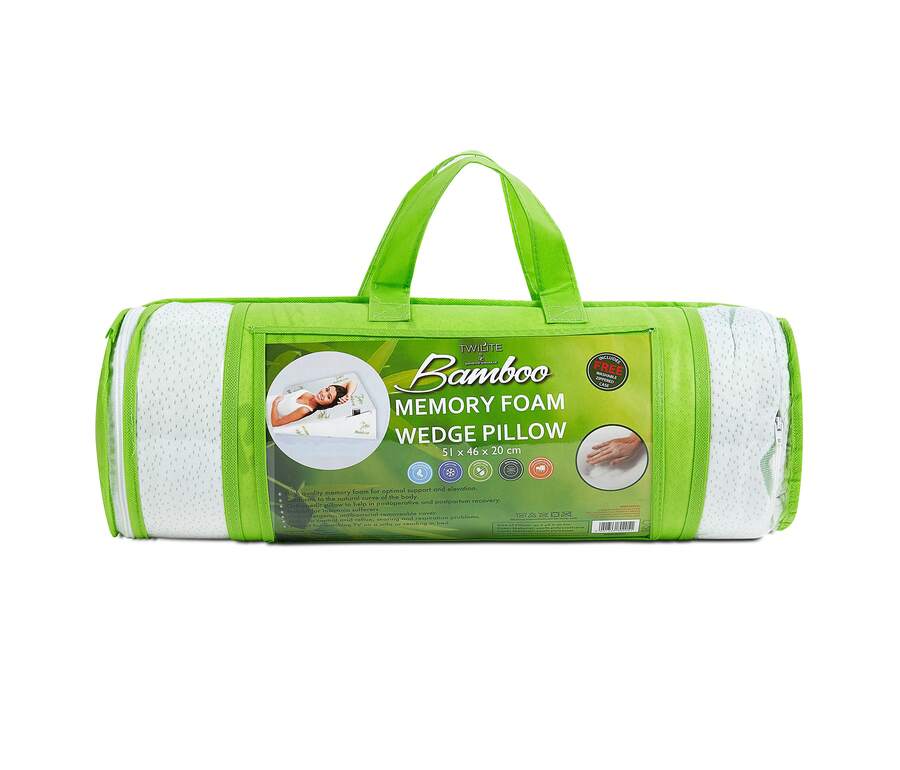 GC Gaveno Cavailia Memory Foam Wedge Pillow – Inclined Support Cushion For Bed, Reading & Relaxing