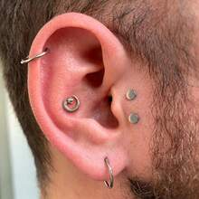 1pc ASTM F136 Titanium 16G Gothic Vortex Snake Flat Back Stud Earring Cartilage Piercing Ear Conch Nose Piercing Medusa Body Jewelry - Coiled Snake - View 8