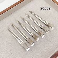 20PCS/10PCS Root Fixing Fluffy Hair Clips For Women, No Trace Bangs High Crown Styling Hair Clips, Makeup Positioning Alligator Hair Clips Hair Accessories (Suitable For Personal Makeup Styling, Hair Salon, Photo Studio) - Silver - View 19