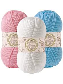 3pcs/150g Assorted Color Yarn Set, Christmas DIY Craft Creative Gift, Suitable For Crochet Hats, Clothes, Scarves, Blankets, Gloves And Small Craft Projects, As Well As Jewelry Making DIY Material Kit - Yarn Kit - View 18