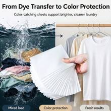 100PCS/200PCS Color Absorbing Sheets, Anti-Color Bleeding Sheets, No Dyeing Of Clothes, Worry-Free Mixed Washing, Mixed Washing Of Dark And Light Clothes, Home Essential, Commercial Anti-Color Bleeding Master Sheets - 200 Tablets - View 2