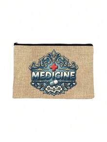 Medicine Bag Is Printed With The Word "Medicine Bag" - Compact Pill Storage Bag And First Aid Kit, Portable Medicine Storage Solution, Suitable For Travel And Outdoor Activities - Multicolor - View 12