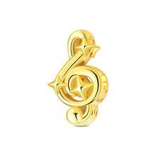 1pc Beaded Bracelet Necklace DIY Pendant Chain Jewelry Making, Featuring Castle, Musical Note, Maple Leaf, Infinity Symbol Shapes, Inlaid With Shiny Zirconia, Exquisite 3D Carving, Versatile Handmade Accessory, Suitable For DIY Jewelry And Gifting - Gold - View 16