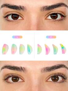 Libeauty 8對 L/C 睫毛捲翹提升墊，睫毛捲翹棒 - 彩色 - 查看 3