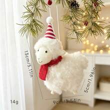 1pc Christmas Decoration Little Sheep Hanging Ornament, Christmas Tree Hanging Decoration, Room Scene, Kitchen Scene, Garden Scene, Christmas Prop Decoration, Random Style - Multicolor - View 3