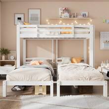 Bunk Bed Triple Sleeper With Side, 3FT, White (90x190cm) (Mattress Not Included) - 1 - View 6