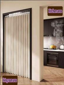 1PC Door Curtain; Made Of Thick Fabric, Equipped With Hooks And Straps; Suitable For Use As A Partition In Rooms; Features A Simple Design; Easy To Clean And Install – A Partition/Curtain That Does Not Include A Rod. - ML-0 - View 7