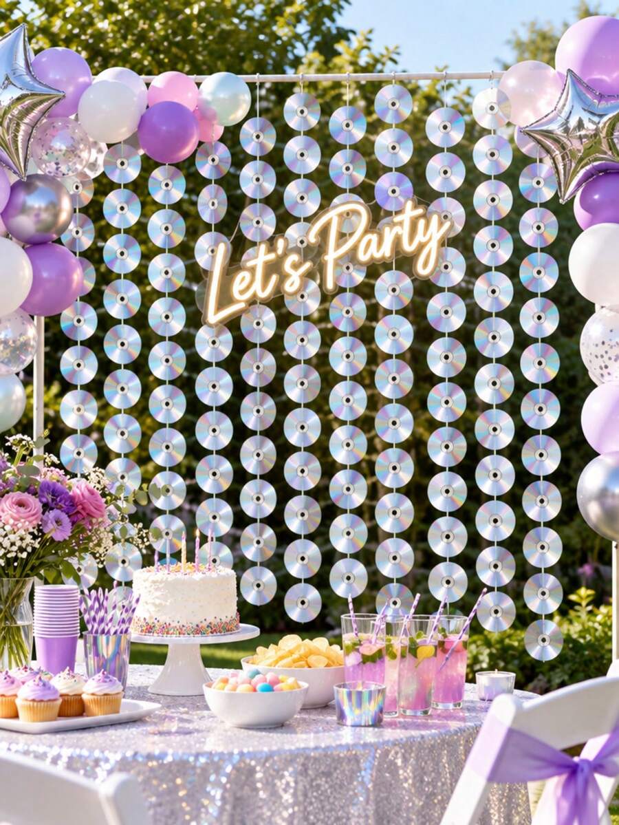 Vintage Disco Ball Swirl Banner, High-Quality Aesthetic, 90s Theme ...