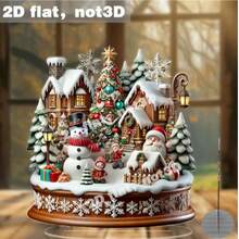 2D Flat Printed Acrylic New Creative Wealth-Attracting Indoor Decor Fountain Desktop Water Circulation Water Feature Ornament For Baby Room Living Room Entryway Housewarming Gift - B - View 1
