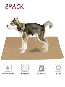 Washable & Reusable Pet Pads (Available In 1pc Or 2pcs) - 4 Layers Waterproof - Absorbent Cat/Dog Training & Puppy Pee Pads, Suitable For Small/Medium/Large Pets, Keeping Your Pet Clean & Comfortable - Khaki - View 26