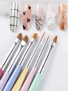 13Pcs Nail Art Brush And Dotting Pen Set, Nail Painting Drawing Brushes, Nail Art Palette For Nail Design - Multicolor - View 4