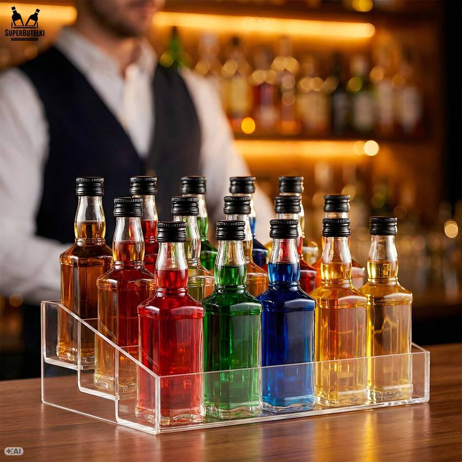 Superbutelki 50ml Clear Glass Mini Bottle With 18/12.2mm Screw Cap, Reusable Rectangular Decorative Bottle For Syrups, Samples, Gifts, Events & DIY Projects - View 1