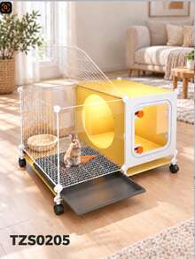 Encrypted Rabbit Cage, Large Indoor Home Cleaning Tray, Guinea Pig Nest, Guinea Pig Cage - multicolor - View 1