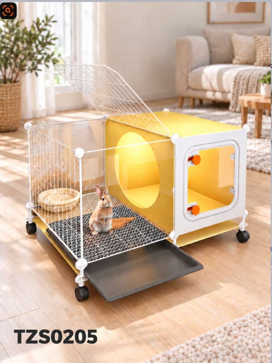 Encrypted Rabbit Cage, Large Indoor Home Cleaning Tray, Guinea Pig Nest, Guinea Pig Cage - multicolor - View 1