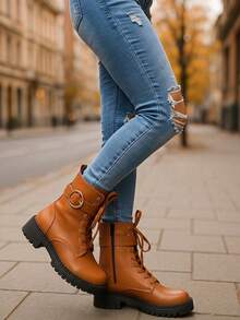 Women Ankle Boots & Booties - Brown - View 1