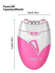 Kemei KM-189A Women's Electric Hair Remover, Suitable For Underarms, Legs, Intimate Areas, And Other Body Parts, USB Rechargeable Cordless Trimmer, Portable Personal Care Device, A Gift For Ladies And Moms - View 12