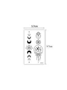 30pcs/Pack Creative Temporary Tattoo Stickers, Including Butterfly, Flower, Moon, Small Snake Patterns, Unisex, Realistic Waterproof, Suitable For Fingers, Arms And Body Decoration - Multicolor - View 7