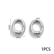 1/2pcs Stainless Steel Gold Plated Oval Spring Gate Ring, Open Jump Ring Connector Clasp For DIY Necklace Bracelet Jewelry Making - Button - View 6