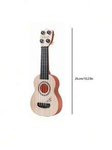 17 Inch Playable Ukulele Small Guitar, Lightweight And Portable, Nylon Strings With Comfortable Feel, Includes Picks, Open-End Tuning Pegs For Adjustable Pitch, Suitable For Beginners And Music Enthusiasts, Popular Holiday Gift, Mother's Day Gift, Father's Day Gift, Made Of Plastic Material - Multicolor - View 13