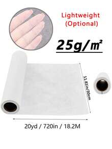 1 Roll, 11.8 Inches X 10/15/20 Yards Iron-On Fusible Interfacing, Suitable For Sewing And Crafting - Lightweight Polyester Interfacing For Garments, Bags And Home Decor - White - View 14