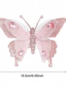 1 buah Hiasan Gantung Natal Baru, Ornamen Gantung Kepingan Salju 3D dengan Pita, Liontin Kecil Berkilau Emas, Dekorasi Gantung Pohon Natal, Pajangan Jendela - Beraneka warna - View 6