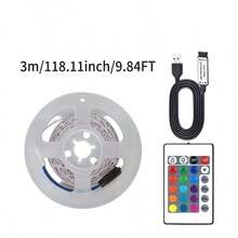 Color Changing RGB LED Strip Lights, 24-Key Remote Control, USB Powered, Adjustable Brightness, Suitable For Bedroom, Living Room, TV Background - RGB LED Strip Lights - View 13