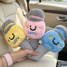 PAKRYS Plush Microphone Car Seat Belt Cover, Cute Soft Stuffed Seatbelt Shoulder Pad, Comfort Cushion Protector For Kids Adults, Universal Vehicle Interior Decor Accessory - Multiple Styles - View 11