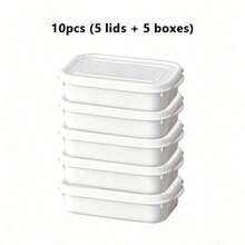 10-Piece Reusable Food Storage Container Set (5 Containers + 5 Lids), Stackable Freezer Food Storage Boxes With Lids, Suitable For Grains, Meat, Fruit And Vegetables, Ideal For Bento Boxes, Kitchen Organization And Kitchen Storage - Multicolor - View 13