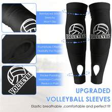 2 Pairs Volleyball Arm Guards With Protective Foam Padding, Suitable For Forearm Hitting - Multicolor - View 6