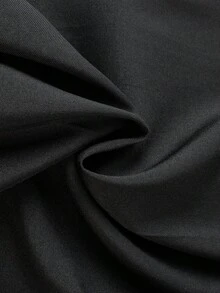 High Waist Double Button Pleated Wide Leg Suit Pants With Pockets, Commuter Office Style - Black - View 8