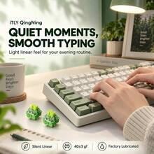 5 Pin Hot Swap Mechanical Keyboard Qingning Switch 36 72 100Pcs For MX Outemu RGB Redragon With 20Pcs Random Mixed Keycaps 2-In-1 Puller And Brush - View 8