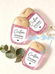Custom No-Rinse Hand Sanitizer Label Stickers (Stickers Only), Suitable For Baby Baptism, Graduation, Wedding, Bridal Shower, Coming Of Age, Birthday, Holiday Party And Other Occasions - Multicolor - View 1
