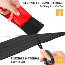 1pc Self-Adhesive PVC Door Threshold Ramp Strip, Flexible Non-Slip Floor Transition Strip, Doorway Threshold Ramp - A - View 4
