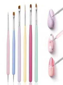 13Pcs Nail Art Brush And Dotting Pen Set, Nail Painting Drawing Brushes, Nail Art Palette For Nail Design - Multicolor - View 3