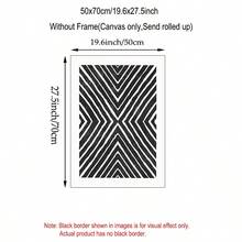 1/3pcs Black White Geometric Canvas Wall Art Set Boho Pattern Abstract Line Prints, Bold Modern Minimalist Wall Decor For Living Room Bedroom Office, Chic Artwork Gift For Family & Friends Unframed Unframed - Pattern - View 21