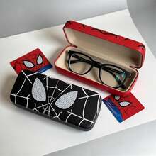 1pc Spider Web Pattern Glasses Case, Hard Shell Glasses Storage Box, Ideal Gift For Daily Carrying, Travel Shock-Absorbing Lens Protectors, Birthdays, Halloween, And Christmas Gifts. - Multi-color - View 3