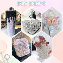 28-Grid 18,000pcs Resin Crystal Stones With Tweezers, Resin Rhinestone Set, Multi-Size Rhinestones, Suitable For DIY Nail Art, 3D Colorful Glossy Resin Rhinestone Set, Suitable For Nail Art, Cup Decoration And DIY Handmade Nail Accessories - Multicolor - View 6