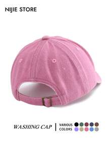 Vintage Washed Distressed Soft Top Baseball Cap For Women, Life Is Better With Coffee Coffee Cup Letter Print Curved Brim Baseball Cap, Outdoor Adjustable - A - View 3