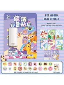 1 buah Stiker Stempel Ajaib, Stiker Hadiah Kartun, Cocok untuk Scrapbooking DIY, Digunakan untuk Memuji dan Memberi Hadiah kepada Siswa, Perlengkapan Sekolah, Musim Kembali ke Sekolah - MultiWarna - View 11