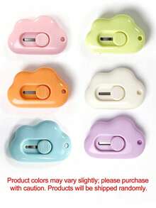 Mini Cloud Portable Box Cutter Cute Paper Cutter Cutting Paper Blade Office School Supplies Stationery Gift.Comes With A Spring-Loaded Lanyard Keychain. For Envelopes, Packages, Tape, And Pape Unique Gifts For Holidays, And Parties. - Multicolor - View 8