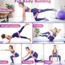 1pc Leg And Hip Resistance Band, Fabric Exercise Loop Band For Yoga, Pilates, Home Workout, Hip Strength Band - A - View 6